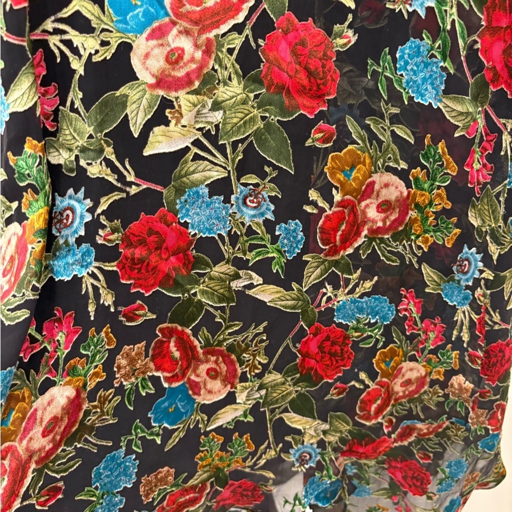 Alice + Olivia Heather Handkerchief Floral Silk Blend Dress Size 4 - Picture 4 of 15